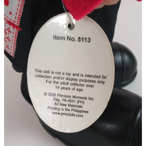 2008 Precious Moments I Give You My Heart 13" Doll #1113 With Tags - Picture 10 of 12